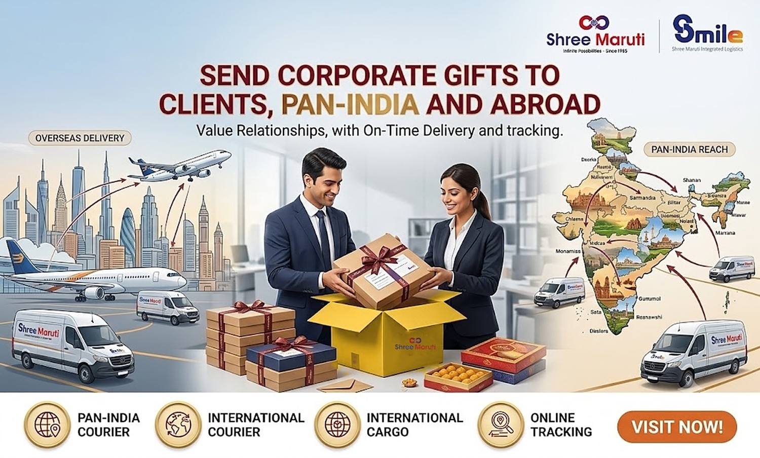 Send Corporate Gifts to Clients, Pan-India and Abroad