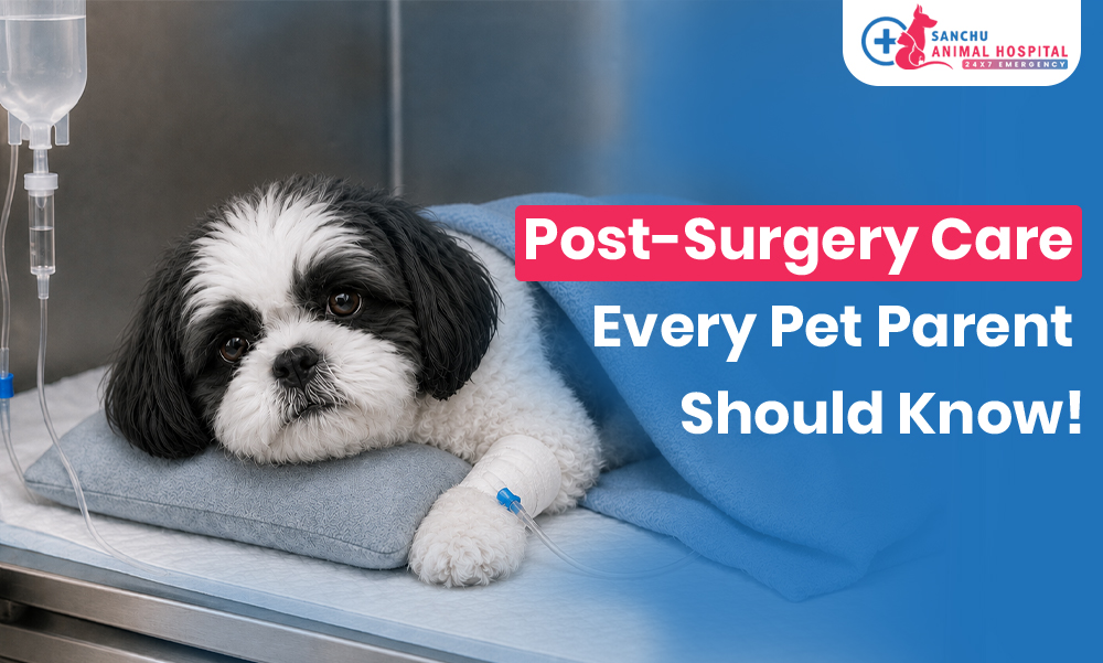 Your Pet Just Had Surgery in Valasaravakkam, chennai — A Week-by-Week Recovery Guide from Sanchu's Vets