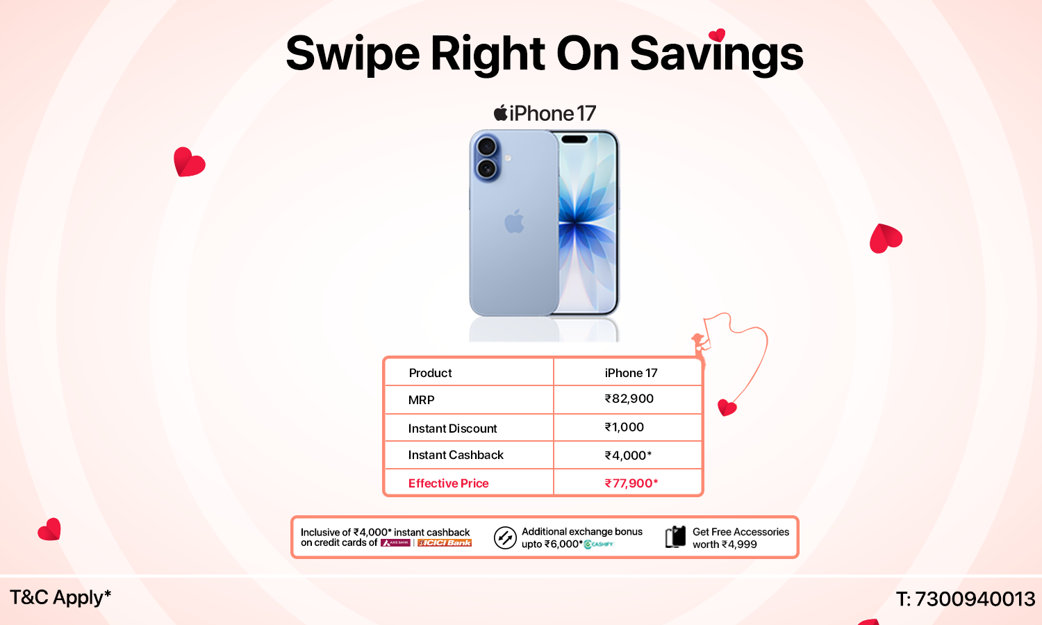 Swipe Right On Savings ❤️ | iPhone 17 Offer