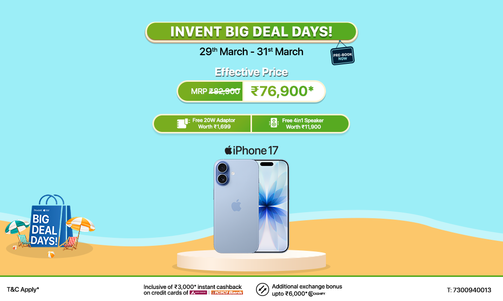 iNvent Big Deal Days iPhone 17 Offer