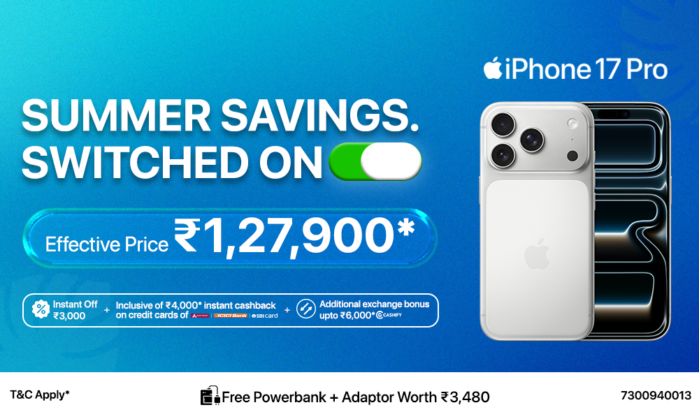 iPhone 17 Pro Summer Savings Offer – at ₹1,27,900*