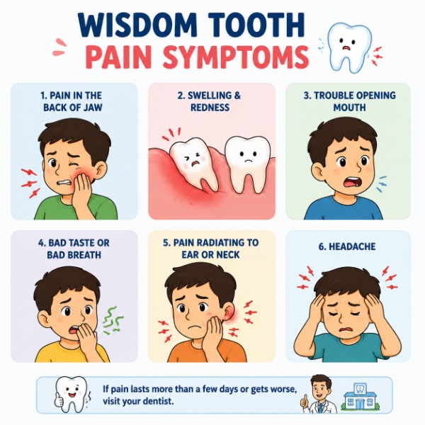 Wisdom Tooth Pain Symptoms: Common Signs, Causes, Treatment & When to See a Dentist in Mansarovar Sector 1, jaipur