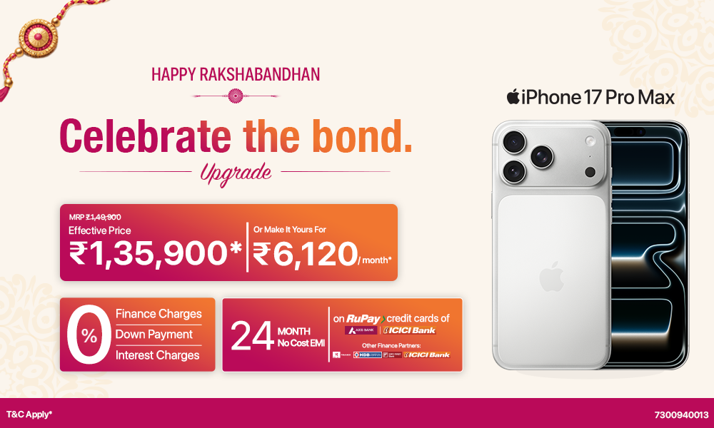 iPhone 17 Pro Max at ₹1,35,900* This Rakshabandhan