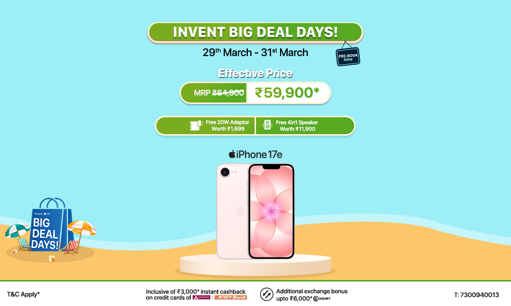Invent Big Deal Days iPhone 17e Offer