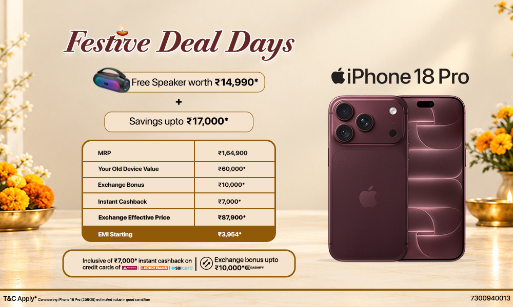 Festive Deal Days – iPhone 18 Pro Offer