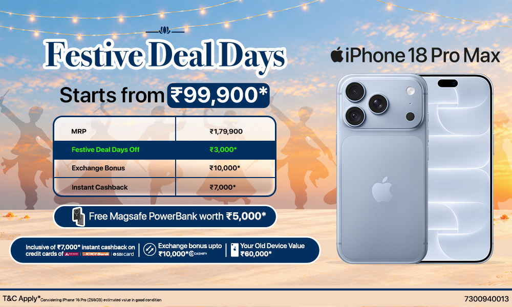 Festive Deal Days on iPhone 18 Pro Max