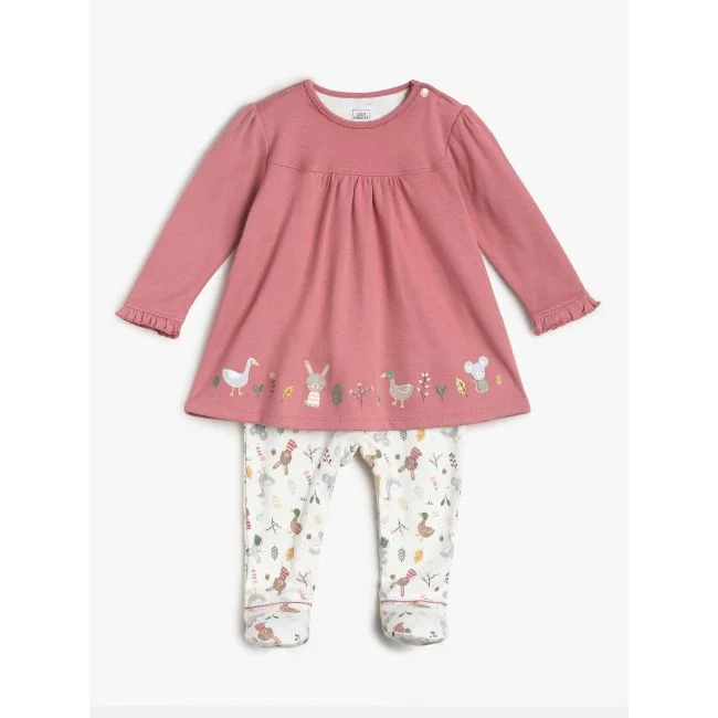 Girls Pink Single Sleep Suit