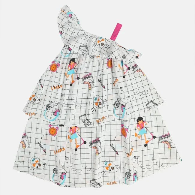 Girls Multicolor Pack Of 1 Dress