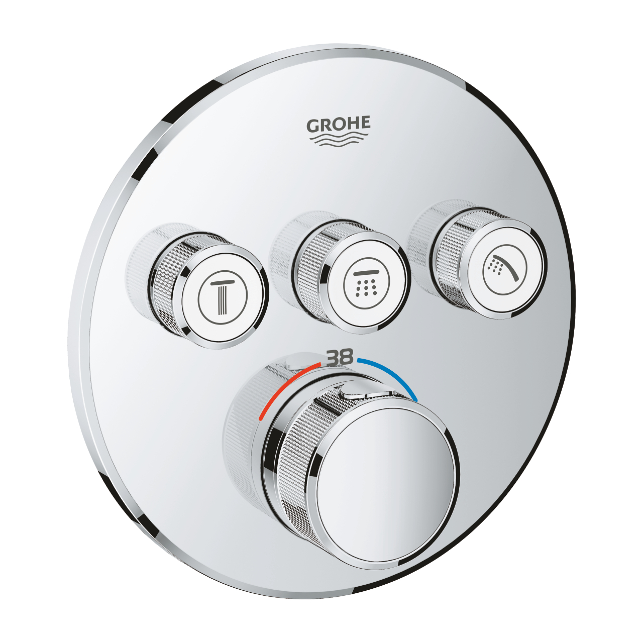 Grohtherm SmartControl Thermostat for concealed installation with 3 valves