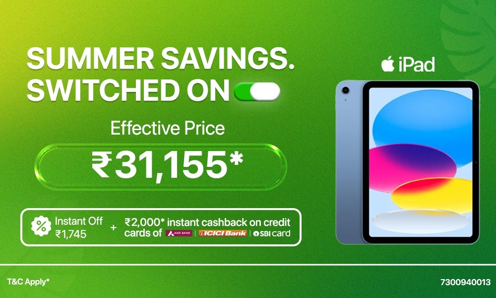 Summer Savings Switched On – iPad