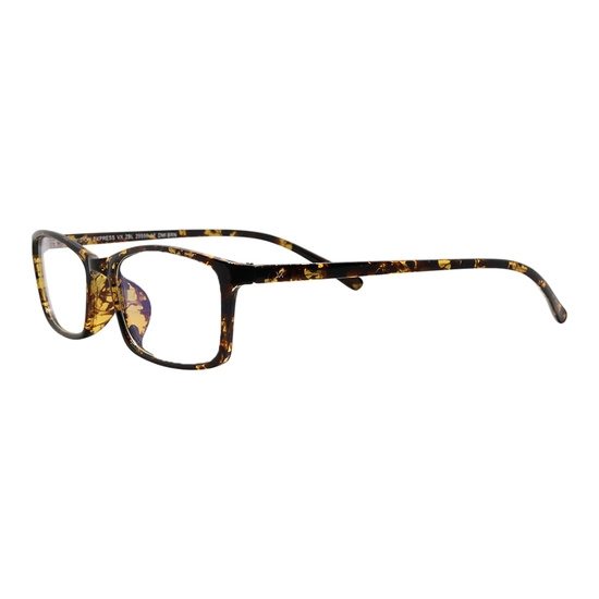 Full Rim Rectangle Brown Polycarbonate