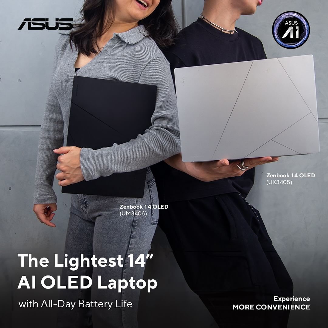 Zenbook 14 OLED memang si paling lengkap! The lightest 14” AI OLED laptop dengan