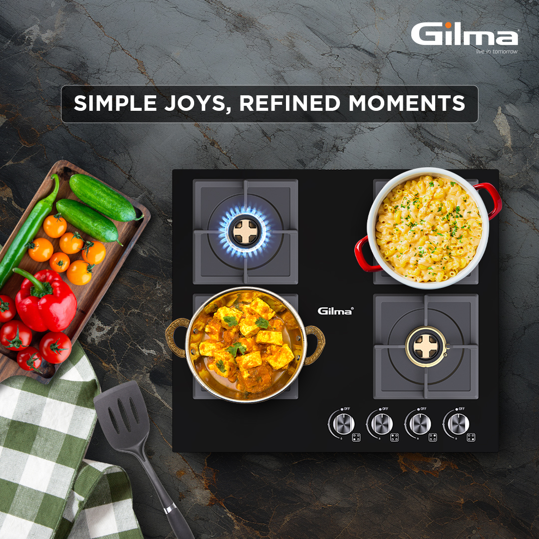 Our premium cooktop, equipped with auto-ignition, cast iron pan support, and full brass burners, is a symphony of conven...