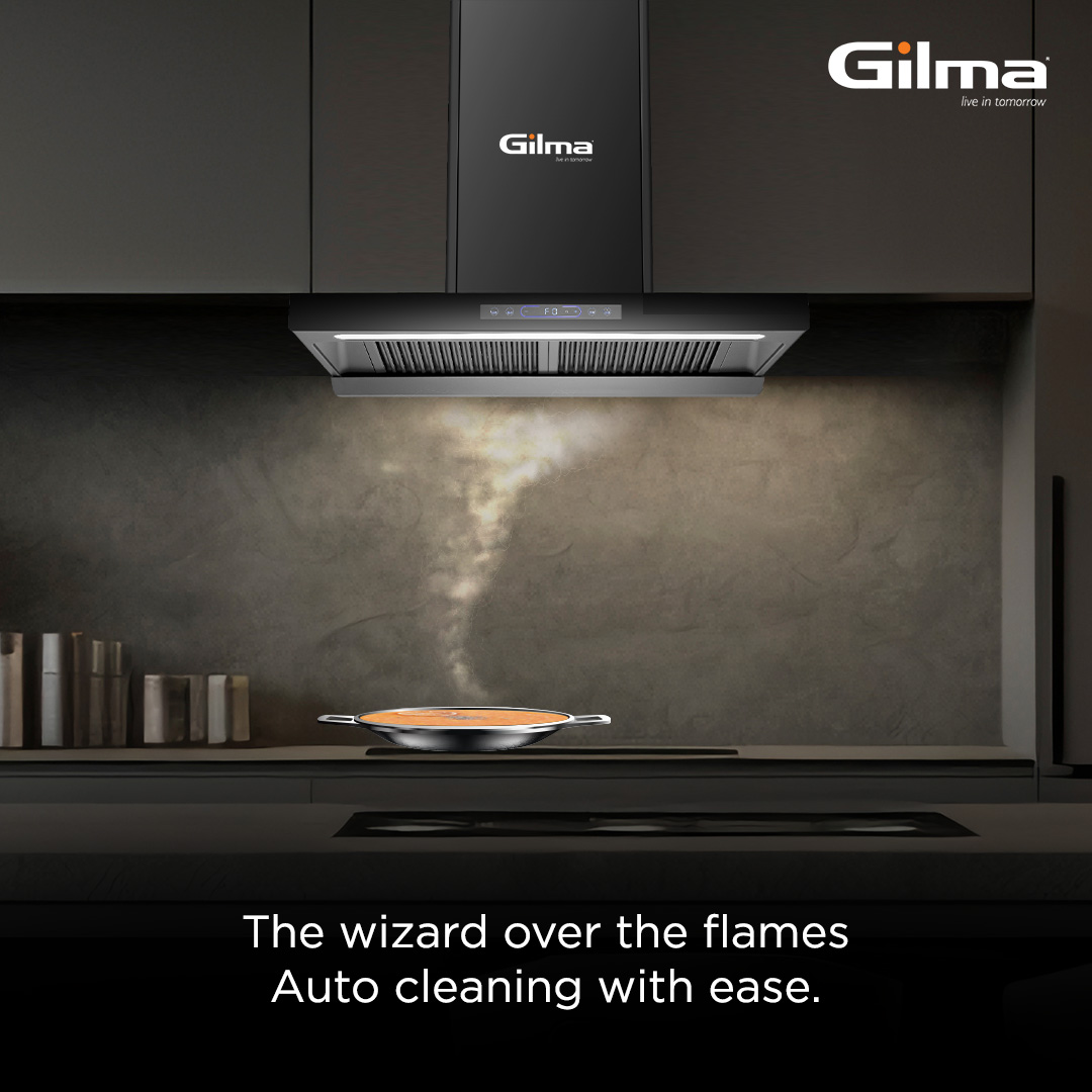 Omega 90 features heat auto clean technology that cleans up oil and grease in the chimney automatically. [Gilma, Gilma K...