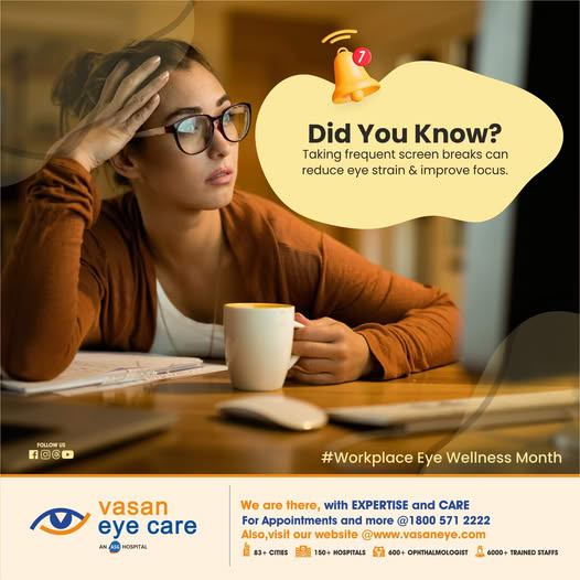 Taking frequent screen breaks can reduce eye strain & improve focus!