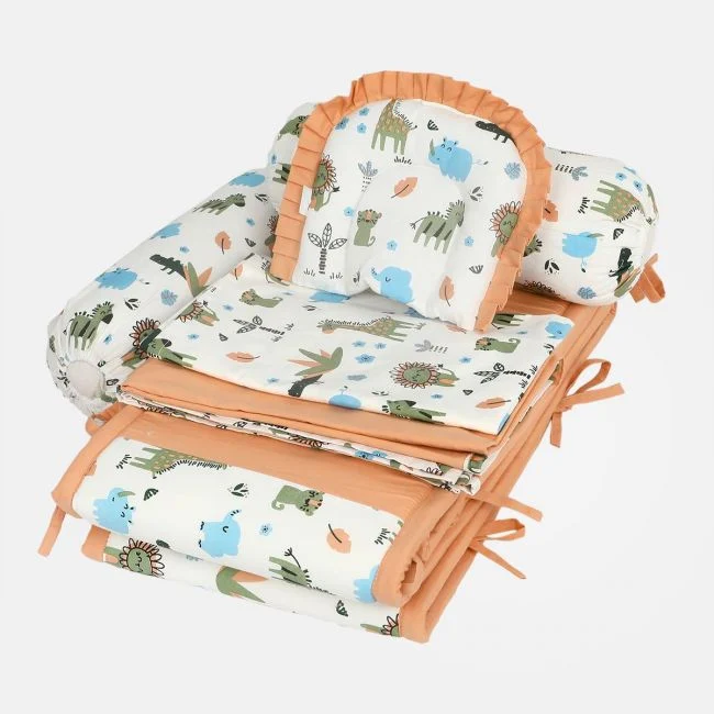 Miniklub New Born Cream Color Jungle Bedding Set