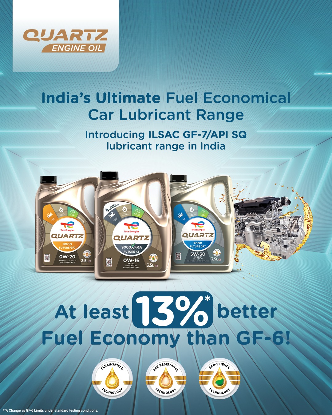 Introducing the all-new TotalEnergies Quartz GF-7, the latest addition to our Quartz Engine Oil range.