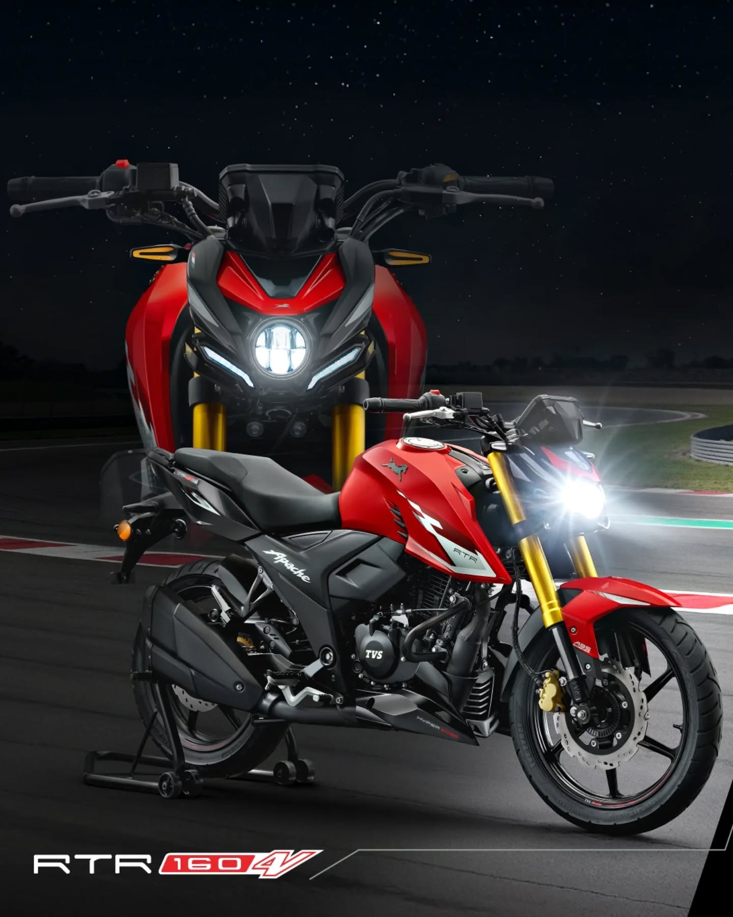 Presenting the all-new TVS Apache 4V series edition