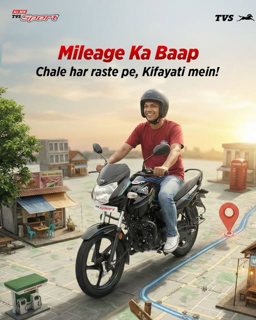 Lamba chalo, TVS Sport pe! ​