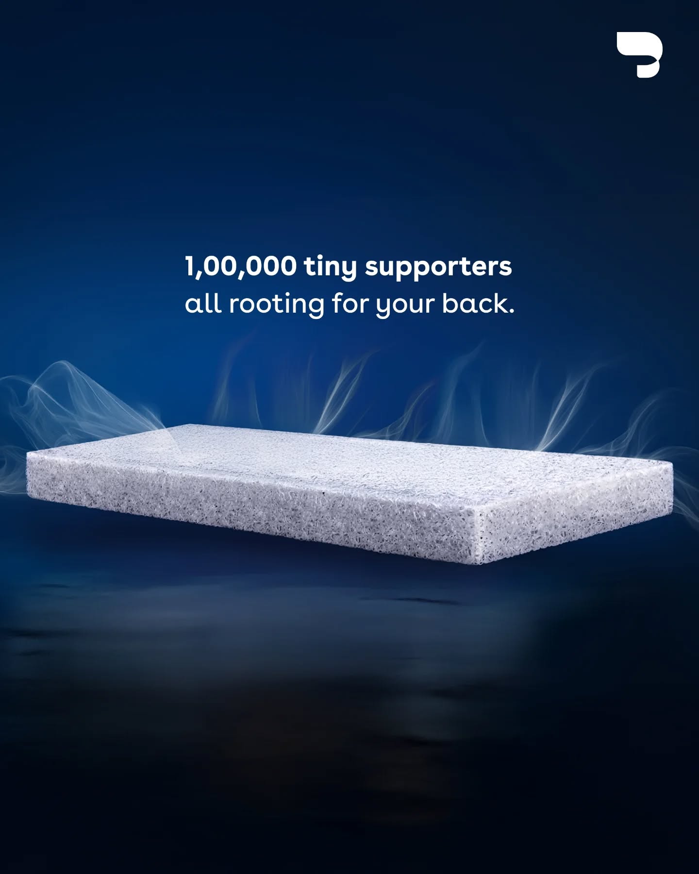 With Airboost, each of the 1 lakh adaptive fibres support your posture