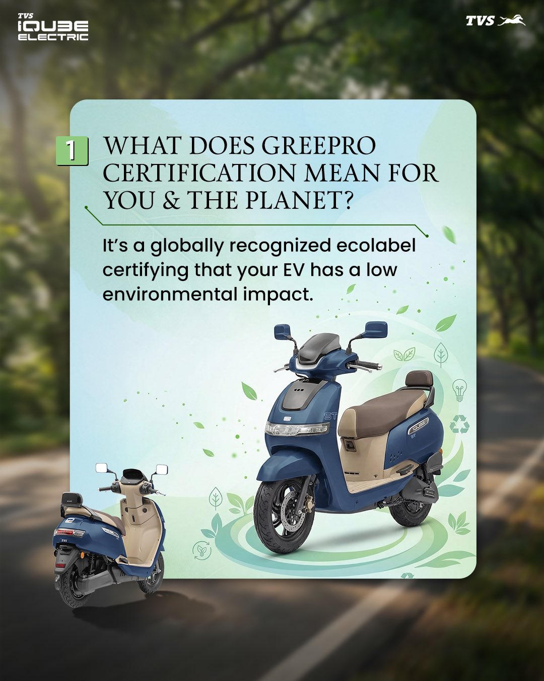 TVS iQube is now officially a Green Pro Certified EV