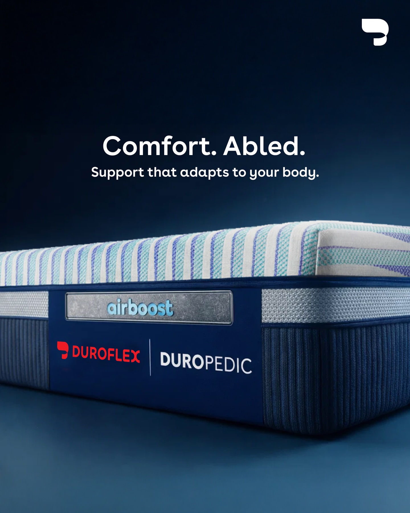 With enhanced breathability, Airboost keeps you cool through the night