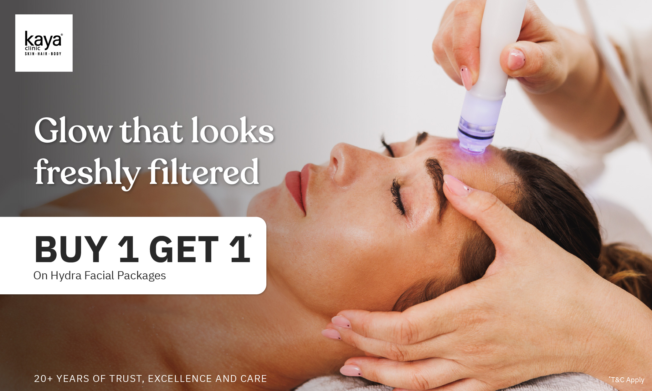 Kaya Hydra Facial Offer – Buy 1 Get 1 FREE on packages