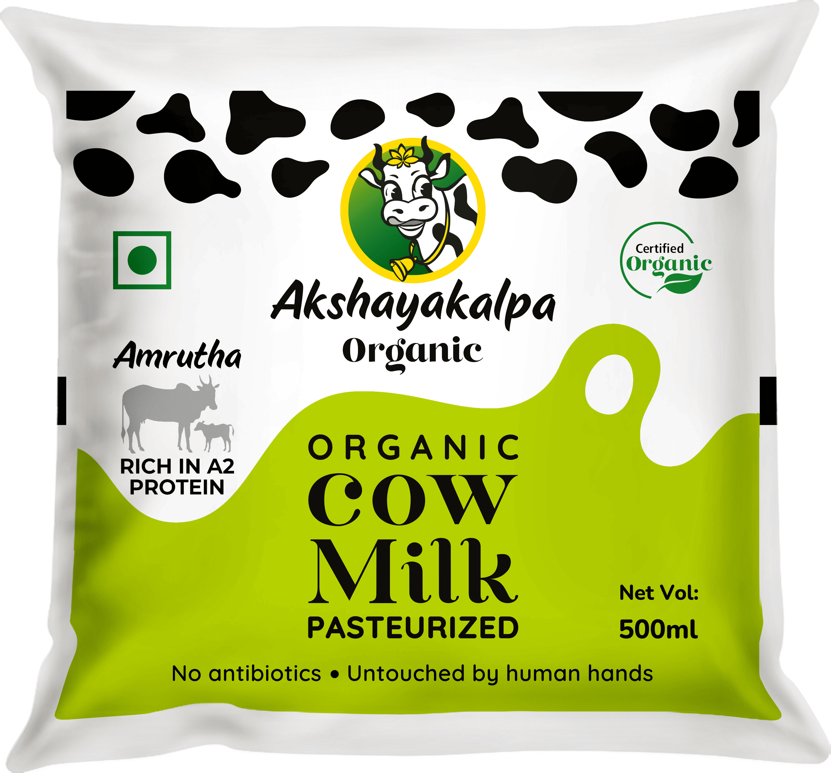 Amrutha A2 Organic Cow Milk Pasteurized