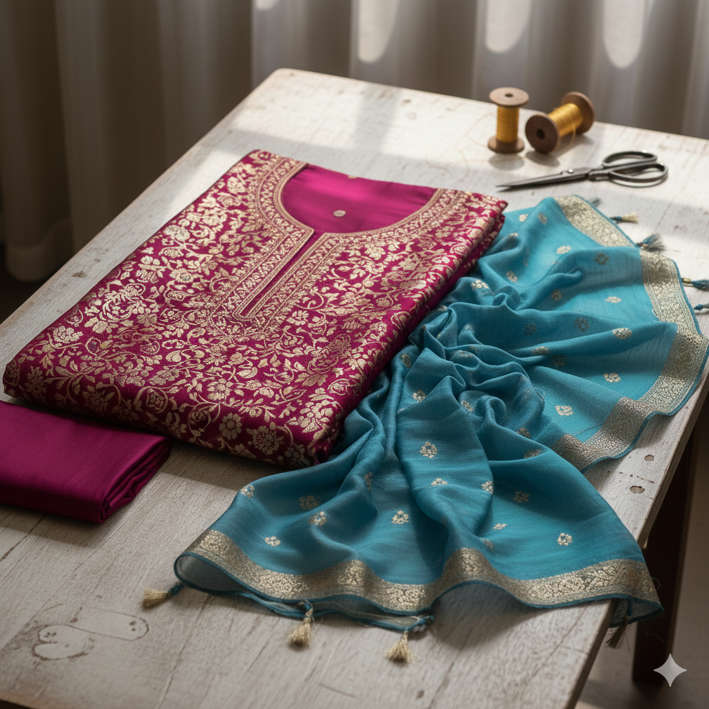 Banarasi Chanderi Suits
