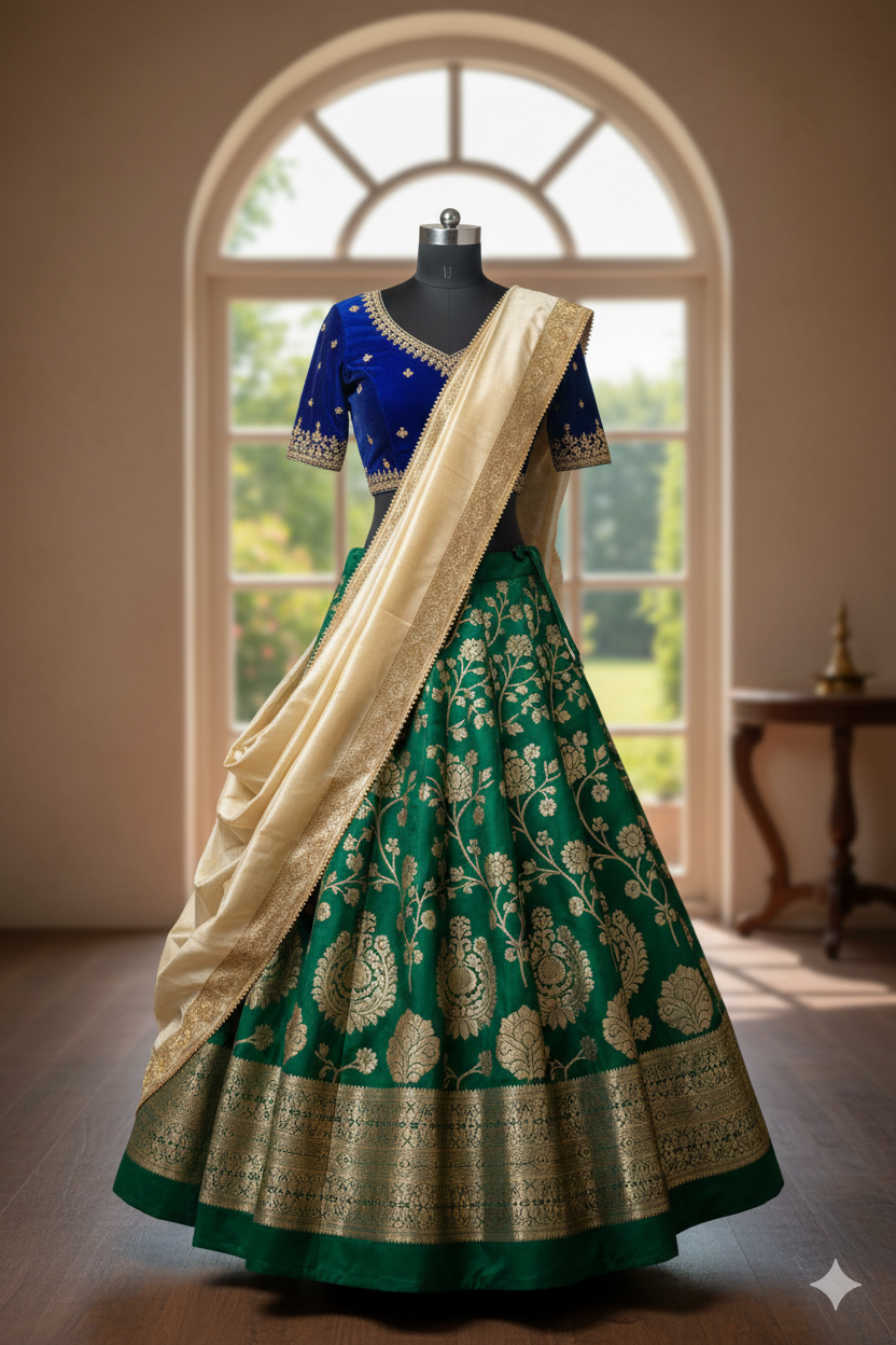 Banarasi Orgenza Lehenga