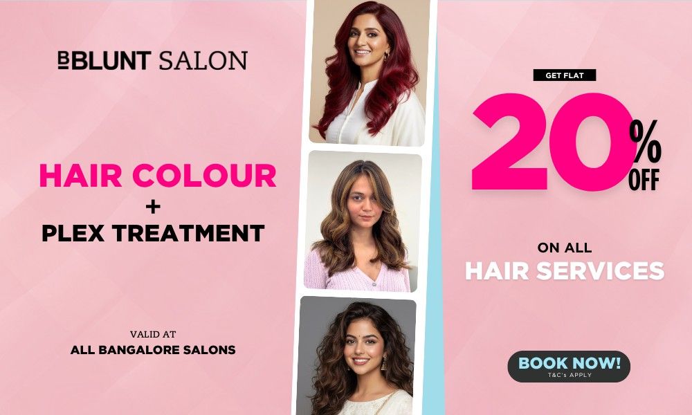 HAIR COLOUR + PLEX TREATMENT !