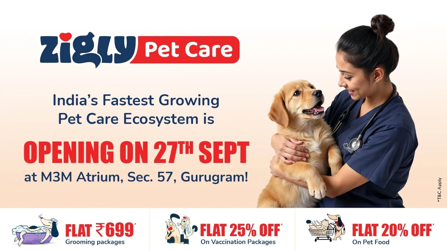 Zigly Gurugram: New Petcare Center Opens at M3M Atrium, Sector 57 Zigly Gurugram: New Petcare Center Opens at M3M Atrium, Sector 57