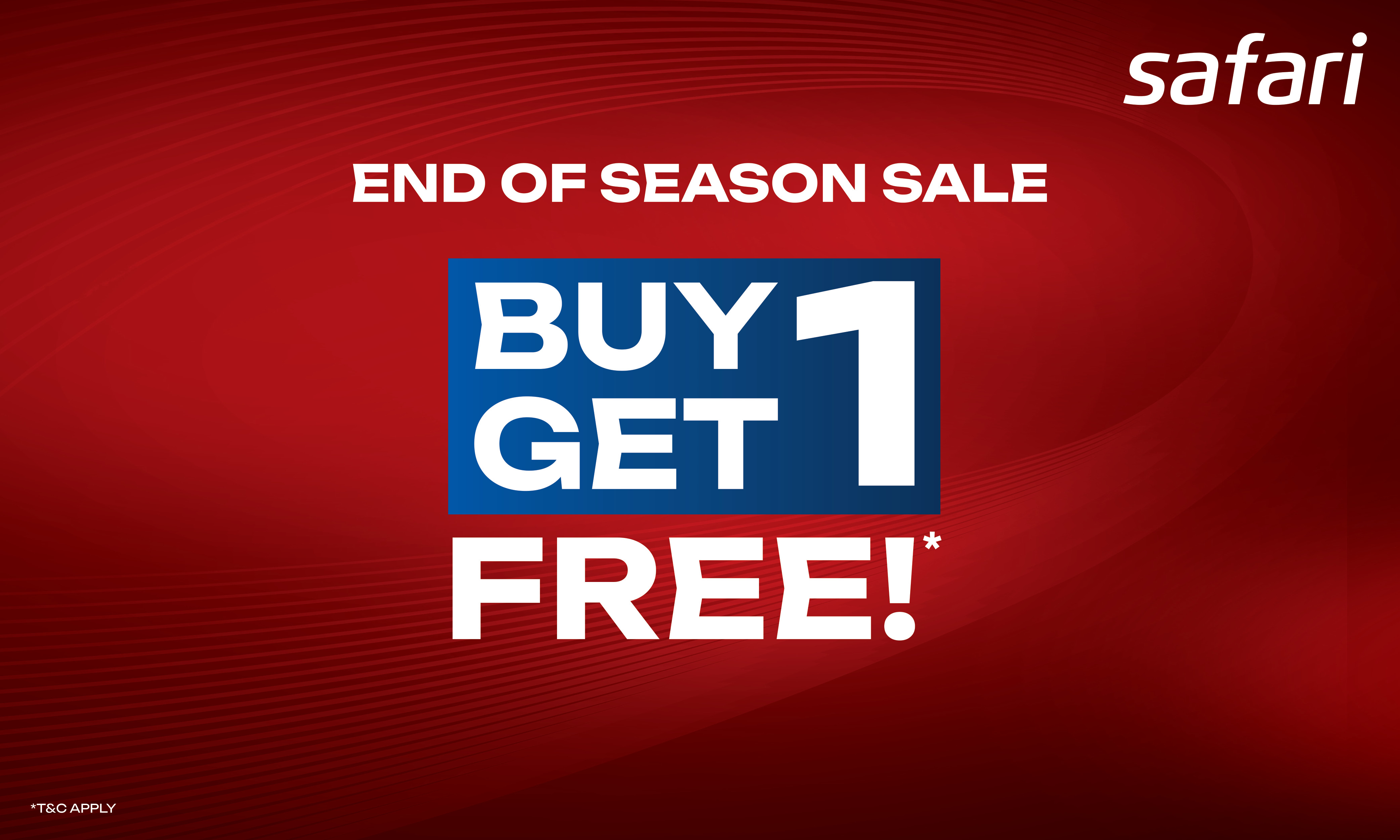 End of Season Sale – Buy 1 Get 1 Free!