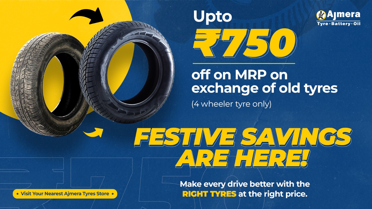 🚗✨ Festive Savings Are Here at Ajmera Tyres! 🛞