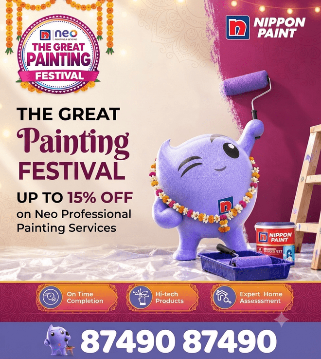 The Great Painting Festival: Up to 15% Off on Neo Professional Painting Services The Great Painting Festival: Up to 15% Off on Neo Professional Painting Services