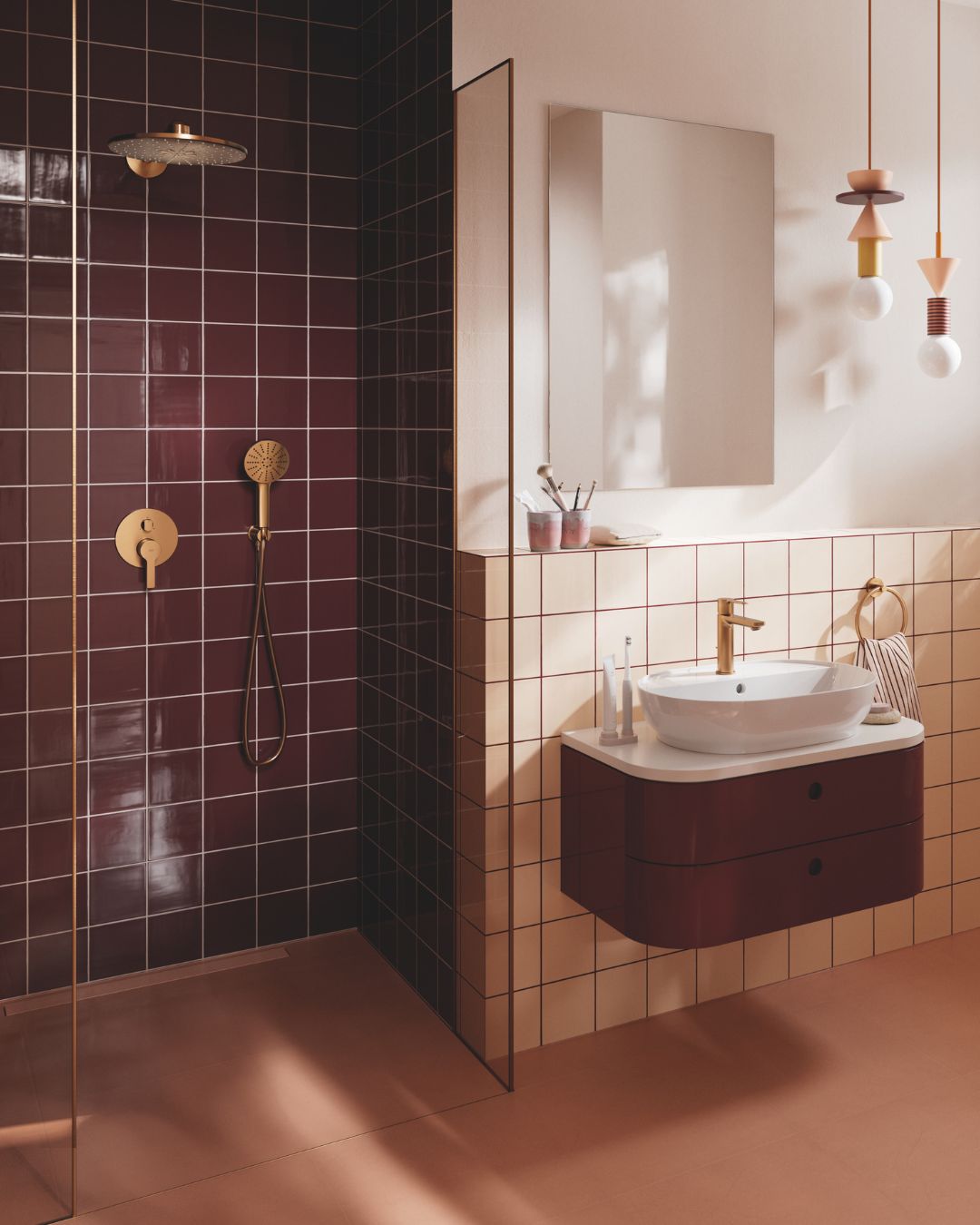 Warm tones. Bold tile. Striking simplicity.