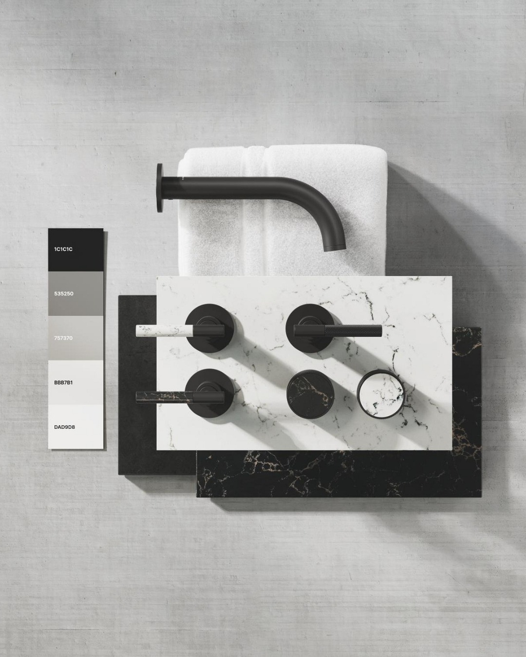 With the GROHE Atrio Private Collection, the colors and inlays quietly