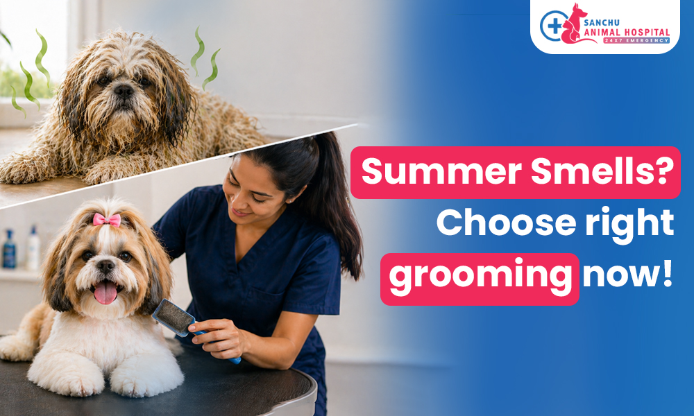 Is the Heat Making Your Pet Stinky? Fix It with the Right Summer Grooming Now! Is the Heat Making Your Pet Stinky? Fix It with the Right Summer Grooming Now!
