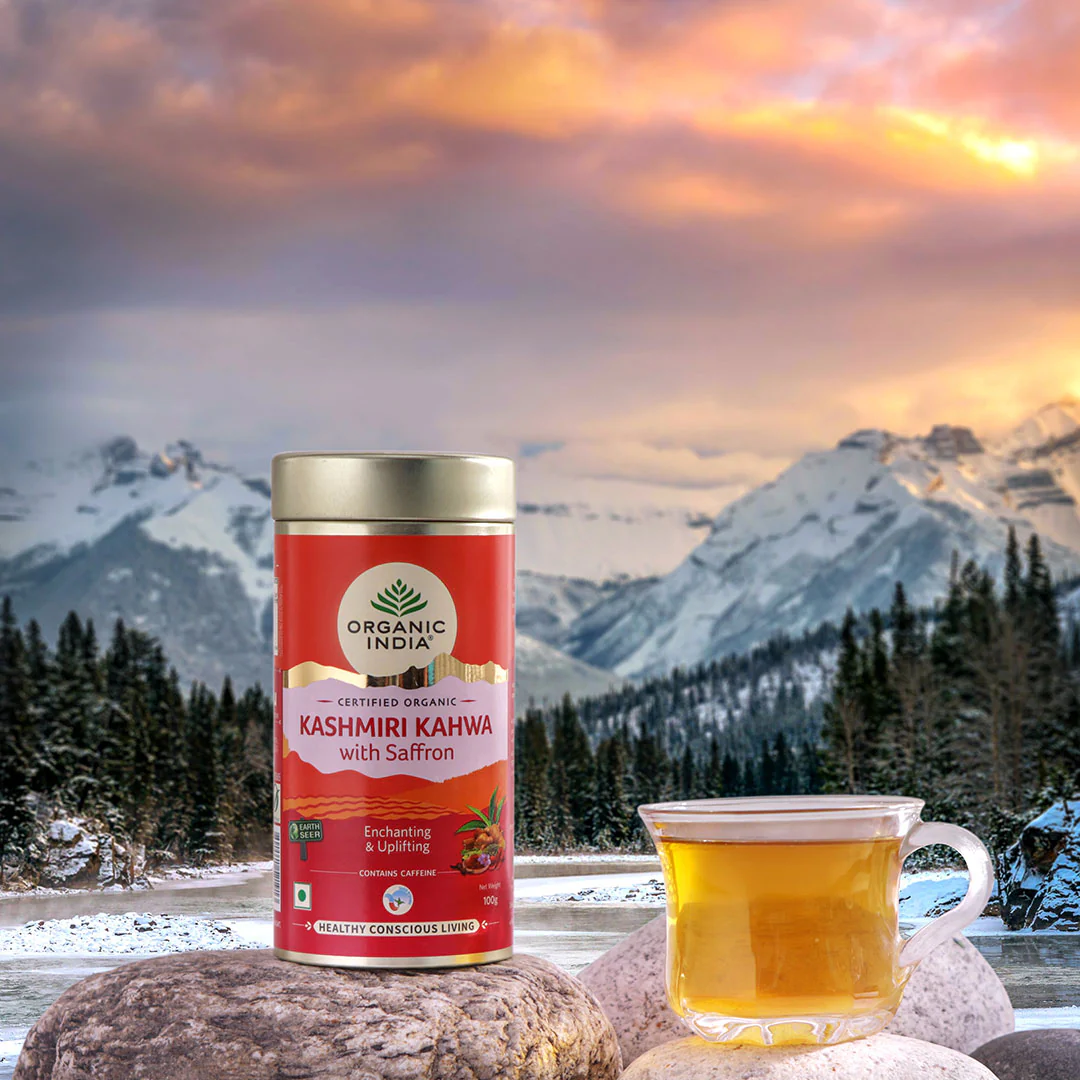 Kashmiri Kahwa with Saffron - 100g Tin