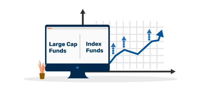 Large cap funds vs. index funds: Which is more suitable?