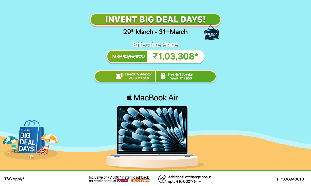 MacBook Air “Invent Big Deal Days” Limited-Time Offer