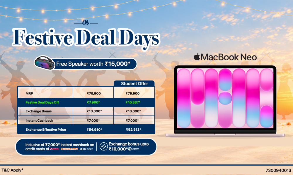 Festive Deal Days – Exclusive MacBook Neo Offers