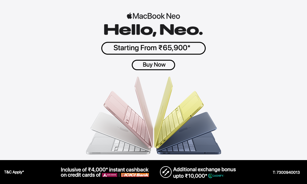 MacBook Neo – Hello, Neo. Starting From ₹65,900*