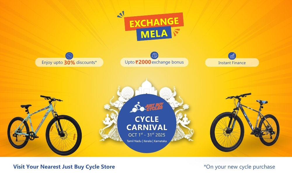 Get Up to 30% Off + ₹2000 Exchange Bonus on New Cycles
