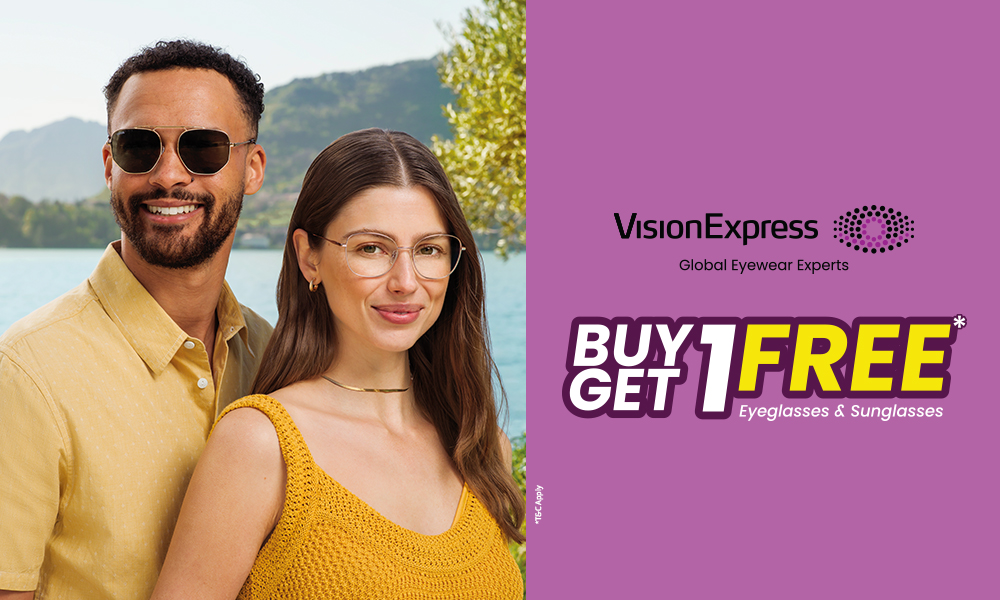 👓 Double the Style – Buy 1 Get 1 FREE at Vision Express!