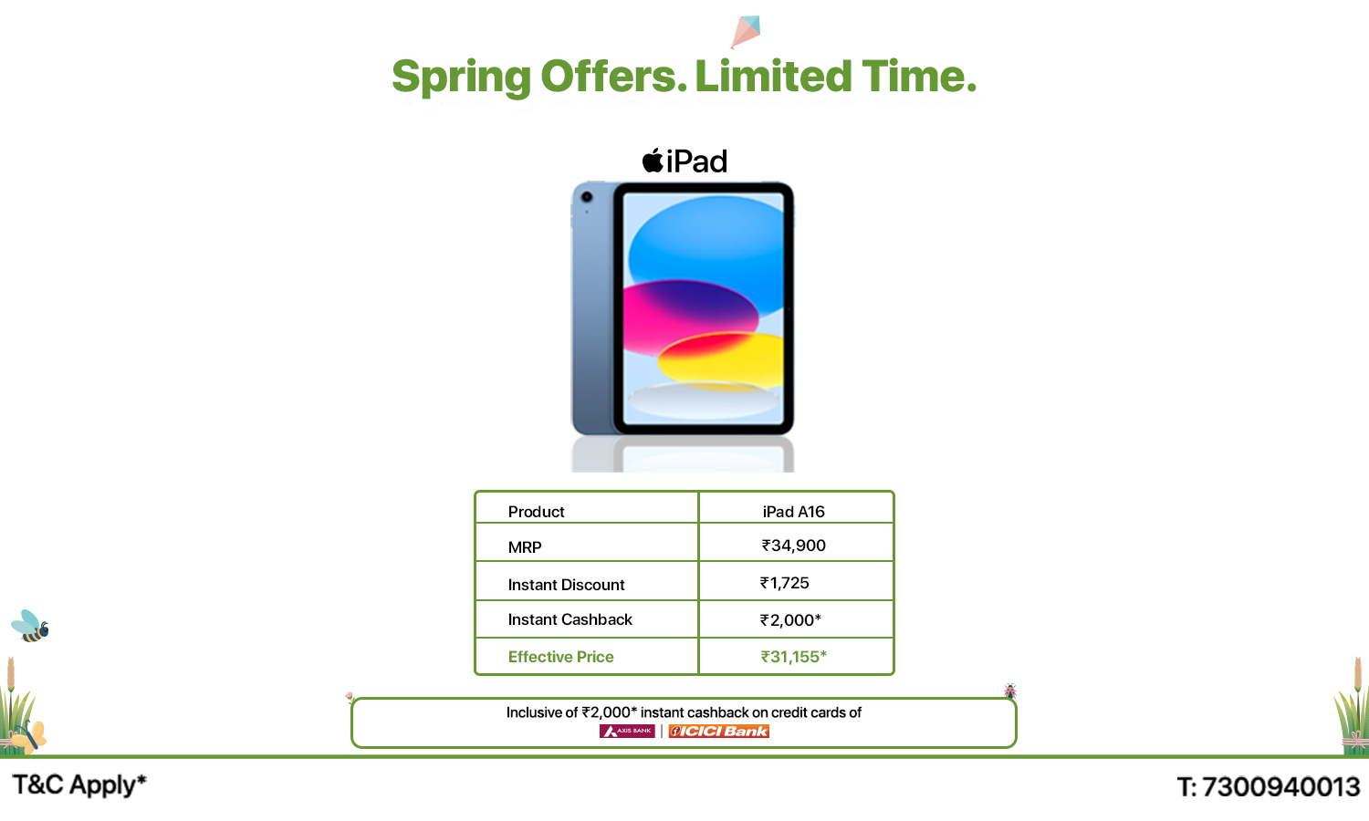 Spring Offers. Limited Time. – iPad