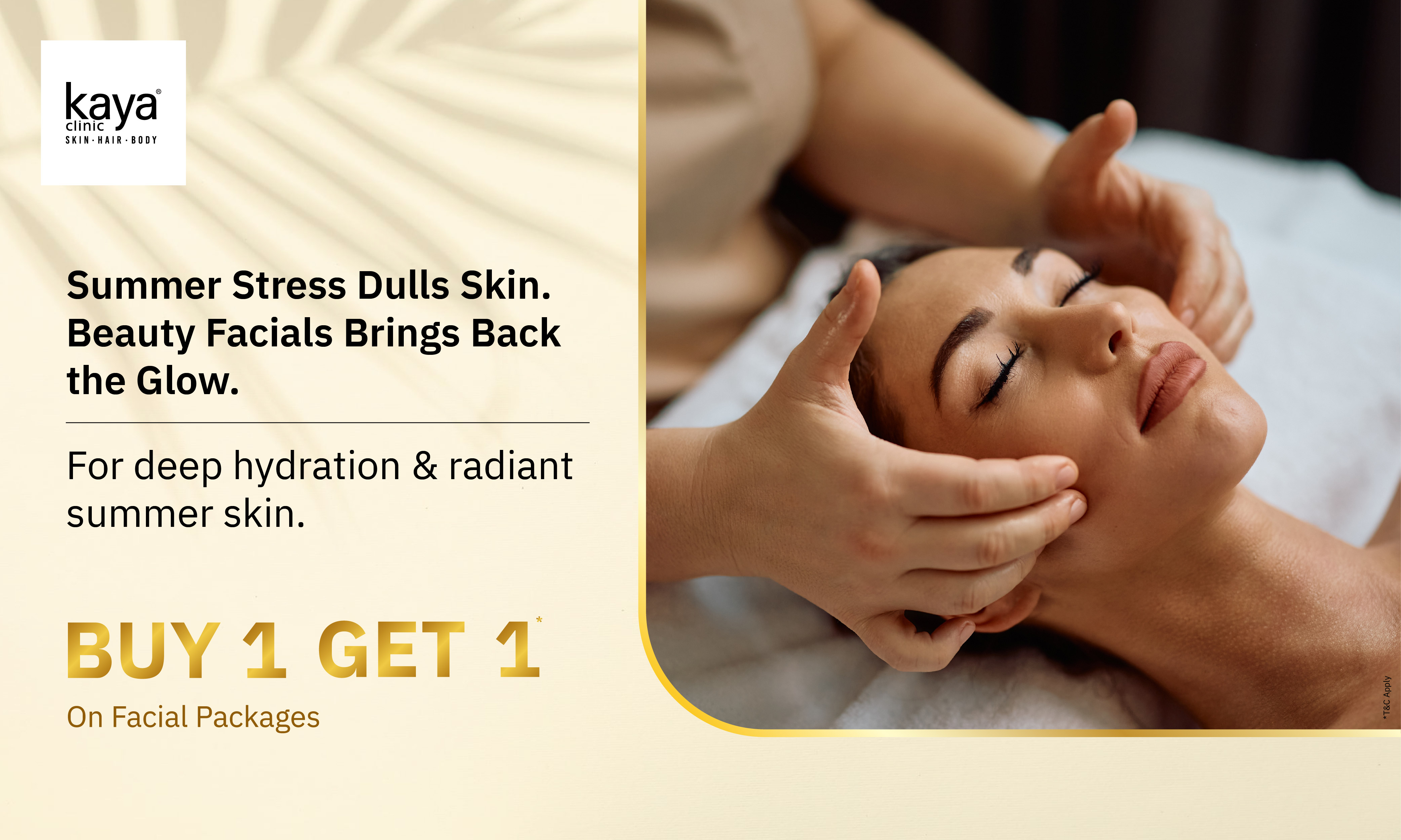 Double Your Summer Glow: Buy 1 Get 1 on Kaya Facials