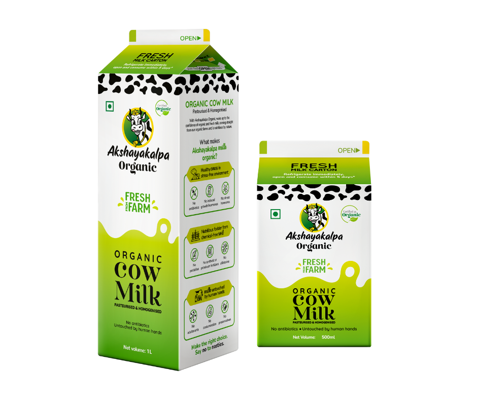 Organic Cow Milk Pasteurized & Homogenized