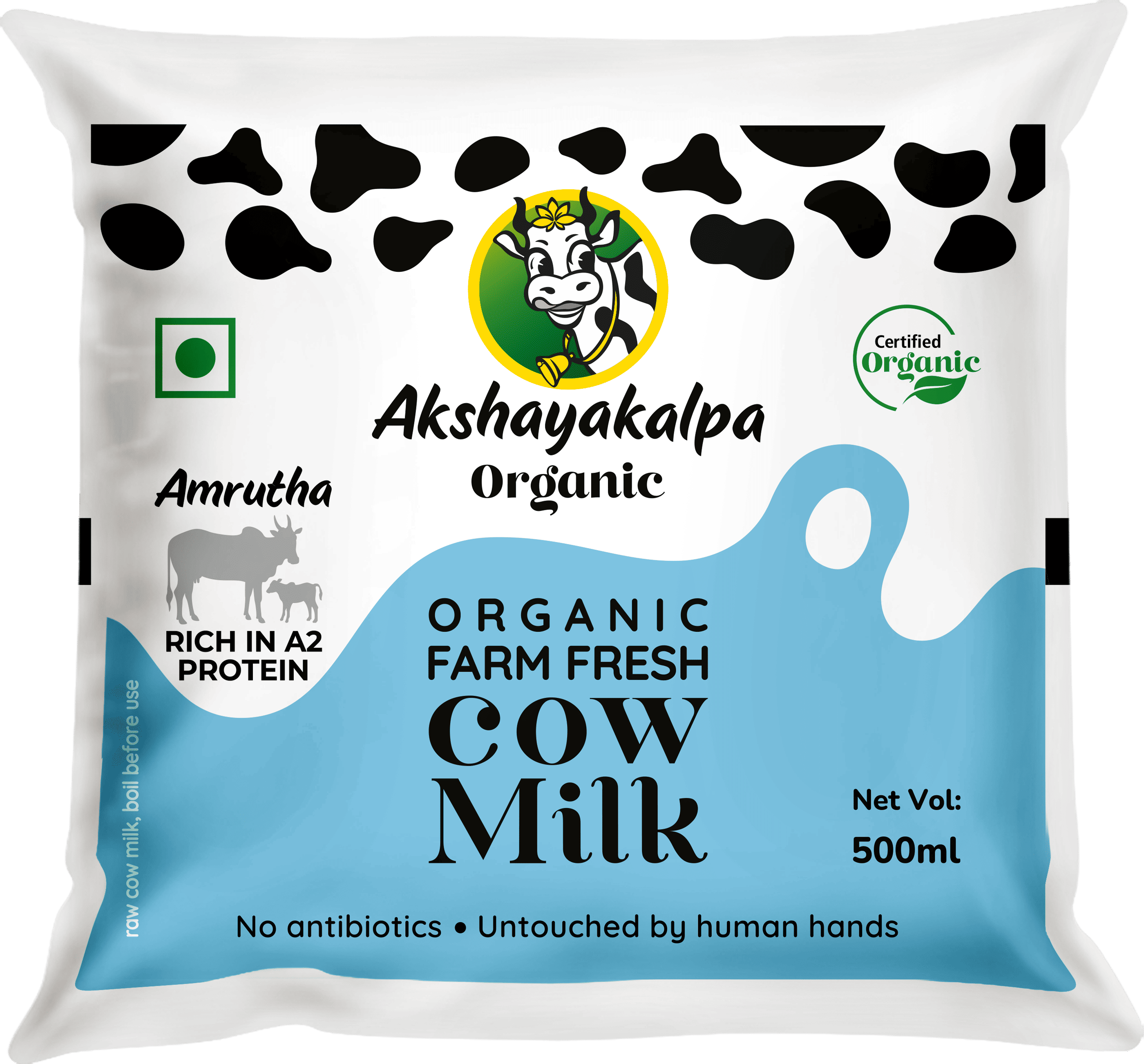 Amrutha A2 Organic farm fresh Cow Milk