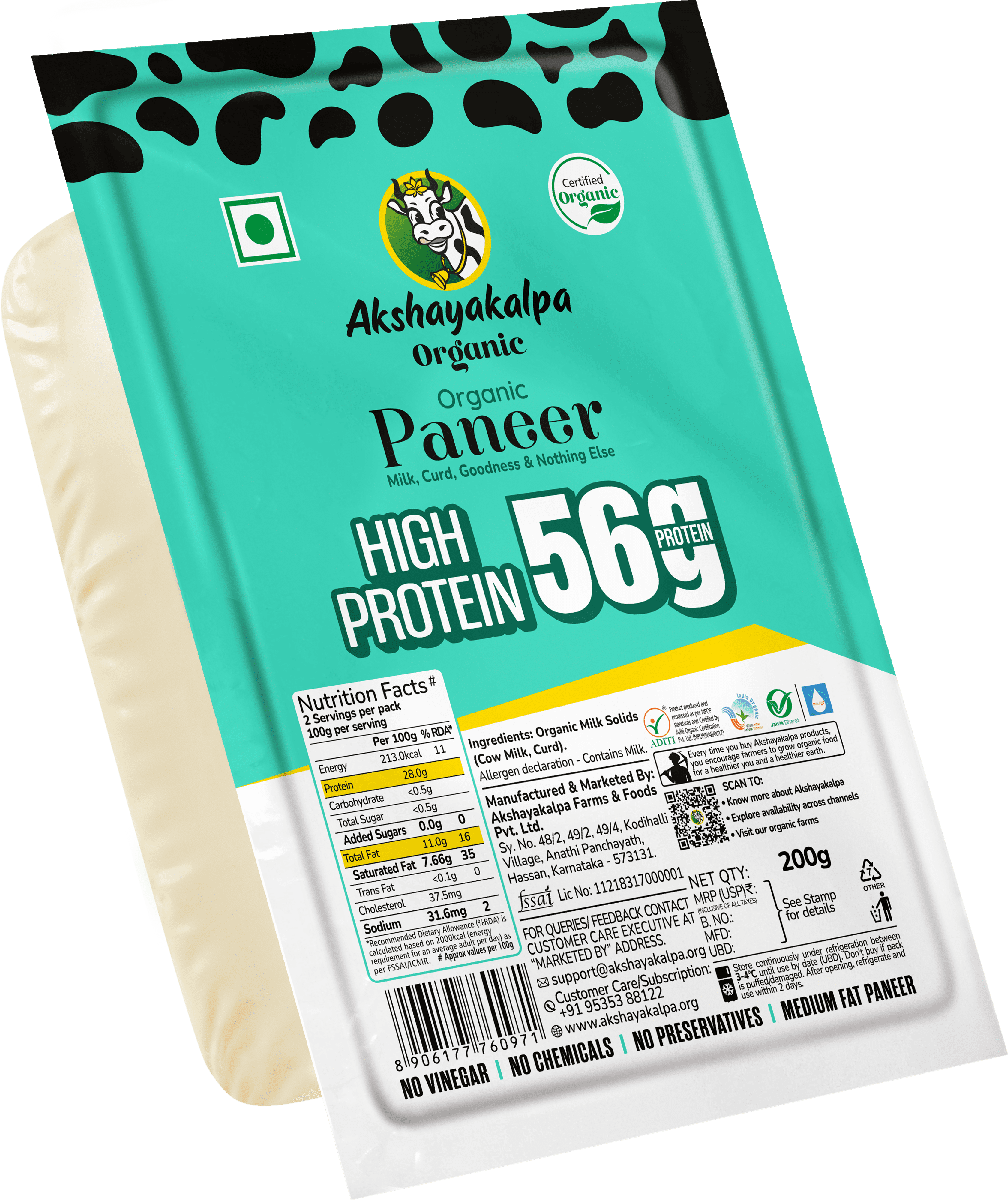 Organic High Protein Paneer